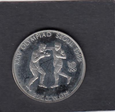 Beschrijving: 2000 Won S-OLYMPIC.88 BOXING